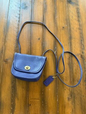 Coach Purple Leather Turnlock Crossbody